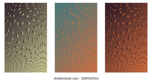 Abstract background. Minimalistic cover design templates. Set of layouts for covers of books, phones,albums, notebooks, reports, magazines. Line halftone gradient effect. Geometric mock-up texture