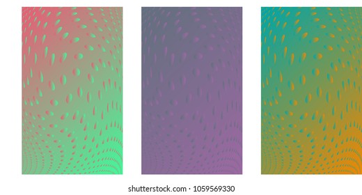 Abstract background. Minimalistic cover design templates. Set of layouts for covers of books, phones,albums, notebooks, reports, magazines. Line halftone gradient effect. Geometric mock-up texture