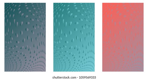 Abstract background. Minimalistic cover design templates. Set of layouts for covers of books, phones,albums, notebooks, reports, magazines. Line halftone gradient effect. Geometric mock-up texture