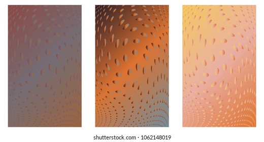 Abstract background. Minimalistic cover design templates. Set of layouts for covers of books, phones,albums, notebooks, reports, magazines. Line halftone gradient effect. Geometric mock-up texture