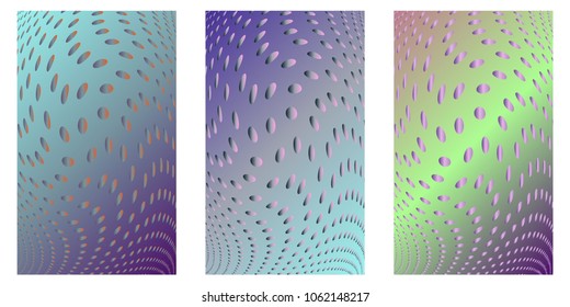 Abstract background. Minimalistic cover design templates. Set of layouts for covers of books, phones,albums, notebooks, reports, magazines. Line halftone gradient effect. Geometric mock-up texture