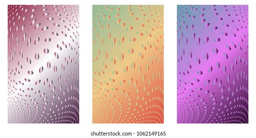 Abstract background. Minimalistic cover design templates. Set of layouts for covers of books, phones,albums, notebooks, reports, magazines. Line halftone gradient effect. Geometric mock-up texture