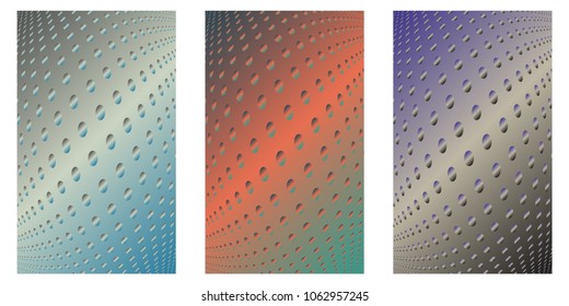 Abstract background. Minimalistic cover design templates. Set of layouts for covers of books, phones,albums, notebooks, reports, magazines. Line halftone gradient effect. Geometric mock-up texture