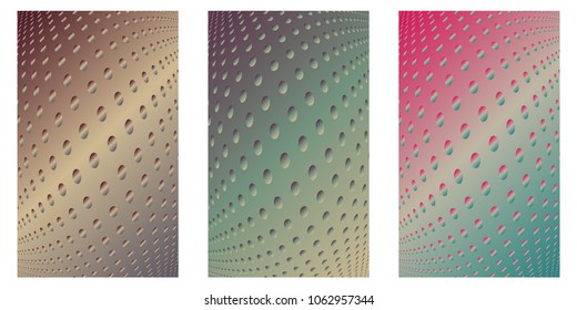 Abstract background. Minimalistic cover design templates. Set of layouts for covers of books, phones,albums, notebooks, reports, magazines. Line halftone gradient effect. Geometric mock-up texture