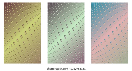 Abstract background. Minimalistic cover design templates. Set of layouts for covers of books, phones,albums, notebooks, reports, magazines. Line halftone gradient effect. Geometric mock-up texture