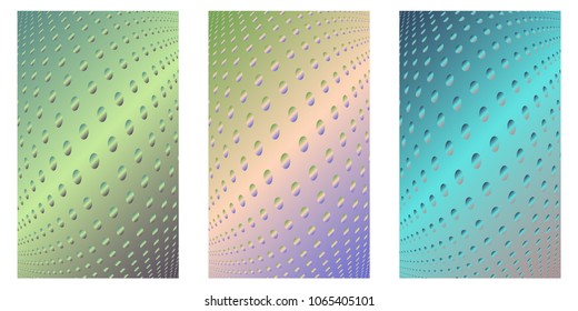Abstract background. Minimalistic cover design templates. Set of layouts for covers of books, phones,albums, notebooks, reports, magazines. Line halftone gradient effect. Geometric mock-up texture