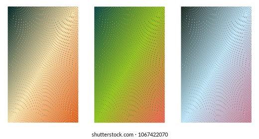 Abstract background. Minimalistic cover design templates. Set of layouts for covers of books, phones,albums, notebooks, reports, magazines. Line halftone gradient effect. Geometric mock-up texture