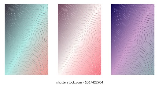 Abstract background. Minimalistic cover design templates. Set of layouts for covers of books, phones,albums, notebooks, reports, magazines. Line halftone gradient effect. Geometric mock-up texture