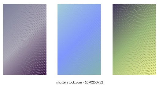 Abstract background. Minimalistic cover design templates. Set of layouts for covers of books, phones,albums, notebooks, reports, magazines. Line halftone gradient effect. Geometric mock-up texture