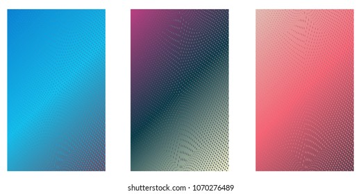 Abstract background. Minimalistic cover design templates. Set of layouts for covers of books, phones,albums, notebooks, reports, magazines. Line halftone gradient effect. Geometric mock-up texture