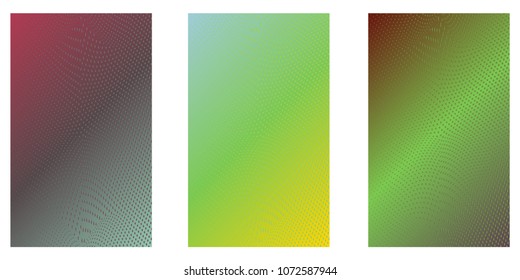 Abstract background. Minimalistic cover design templates. Set of layouts for covers of books, phones,albums, notebooks, reports, magazines. Line halftone gradient effect. Geometric mock-up texture