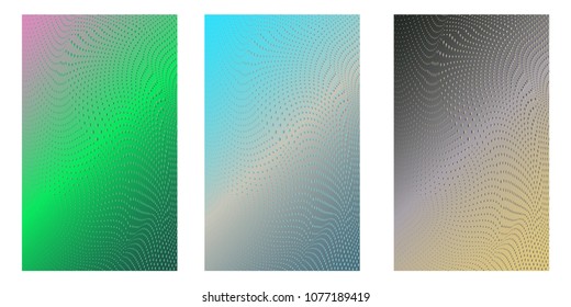 Abstract background. Minimalistic cover design templates. Set of layouts for covers of books, phones,albums, notebooks, reports, magazines. Line halftone gradient effect. Geometric mock-up texture