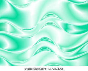 Abstract background. Mint peel fabric texture background, crumpled fabric background