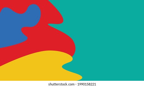 Abstract background with a mix of red, blue, yellow and cyan