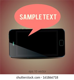 Abstract background with mobile phone