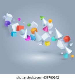 Abstract background. Modern 3d geometric vector illustration for website and banner background, presentation template, marketing and business material. 