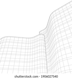 Abstract background of modern architecture 3d