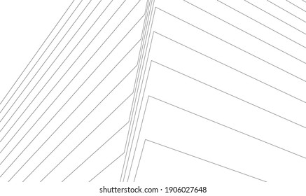Abstract background of modern architecture 3d