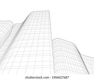 Abstrakter Hintergrund der modernen Architektur 3d