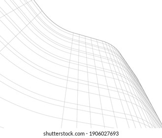 Abstract background of modern architecture 3d