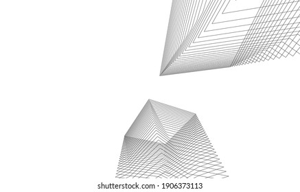 Abstrakter Hintergrund der modernen Architektur 3d