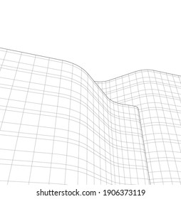 Abstract background of modern architecture 3d