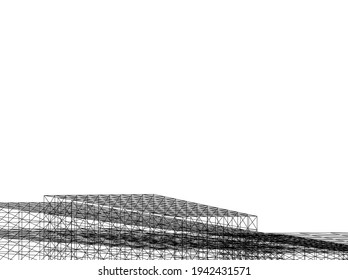 Abstrakter Hintergrund der modernen Architektur 3d
