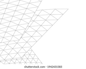 Resumen del fondo de la arquitectura moderna 3d