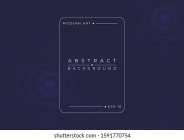 Abstract background modern art hexagon wave pattern backdrop dark purple color. vector illustration