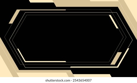 abstract background modern blank geometric frame futuristic golden line art deco style