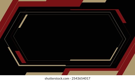 abstract background modern blank geometric frame futuristic golden line art deco style