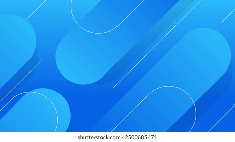 Abstract background, Modern blue gradient color with geometric shapes for banner