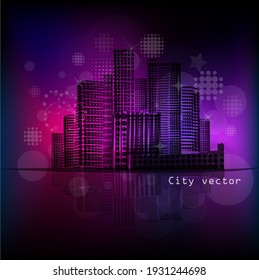 Antecedentes abstractos. Una ciudad moderna. Ilustración del vector
