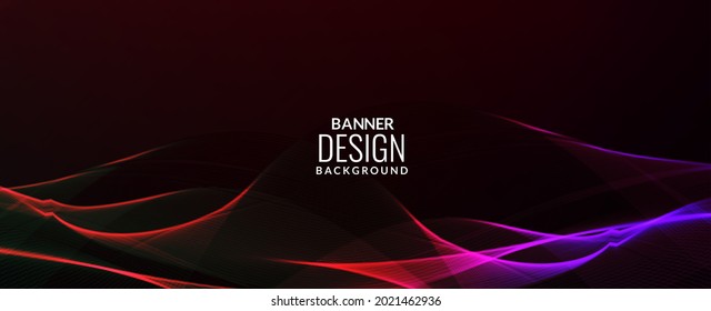 Abstract background modern colorful wave banner background pattern vector