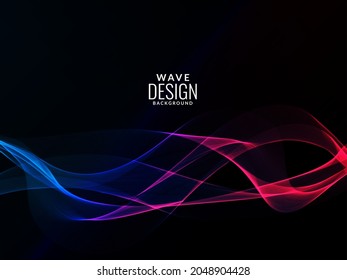 Abstract background modern colorful wave background dark pattern vector