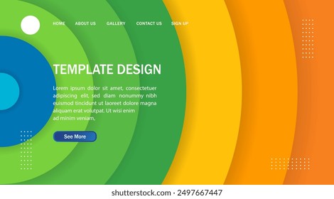 Abstract background with a modern concept with fresh green and yellow colors. for banner design templates