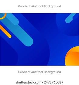 Abstract background with modern dark blue gradations and a hint of orange. Editable.