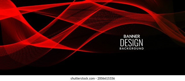 Abstract background modern dark red colorful wave banner background pattern vector