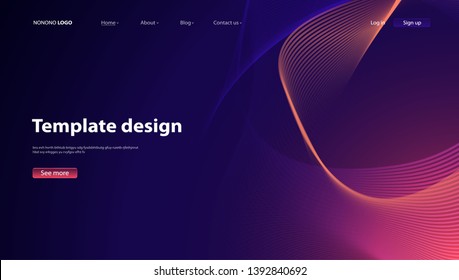 Abstract background modern design  Landing Page  Template for websites apps Vector     Vector
