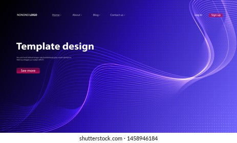 Abstrakter Hintergrund, modernes Design. Landing Page. Vorlage für Webseiten oder Apps Vektordesign. 