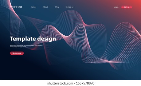 Abstract background modern design. Landing Page. Template for websites or apps.Vector.