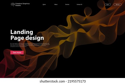 Resumen de diseño moderno de fondo. Landing Page. Conceptos modernos de ilustración vectorial para el desarrollo de sitios web y sitios web móviles.