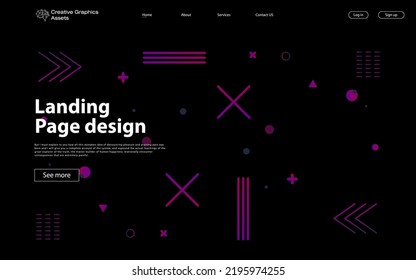 Abstract background modern design. Landing Page. Modern vector illustration concepts for website and mobile website development.