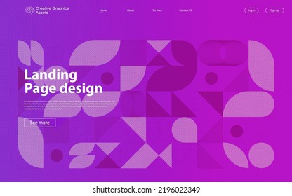 Abstract background modern design. Landing Page. Modern vector illustration concepts for website and mobile website development.