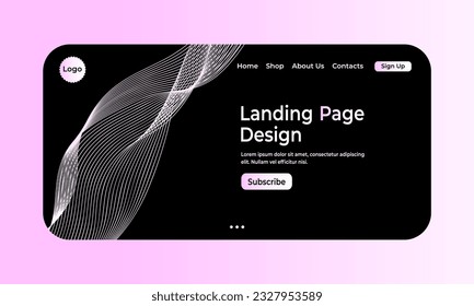 Resumen de diseño moderno de fondo. Landing Page. Plantilla para sitios web o aplicaciones.Vector.