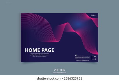 Abstract background modern design. Landing page. Template for websites or applications. Vector img