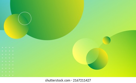 Abstract background with modern design style. Green abstract background. Circle Creative Wallpaper. Minimal abstract cover design. Trendy gradient poster. Vector illustration