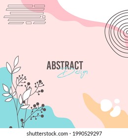 Abstrakter Hintergrund. Moderne Design-Vorlage in minimalem Stil. Stilvolle Abdeckung für Schönheitspräsentation, Branding Design. Vektorgrafik