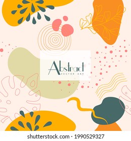 Abstract background. Modern design template in minimal style. Stylish cover for beauty presentation, branding design. Vector illustration