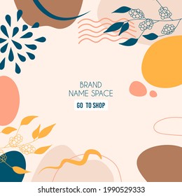 Antecedentes abstractos. Plantilla de diseño moderna con un estilo mínimo. Cubierta elegante para presentación de belleza, diseño de marca. Ilustración del vector
